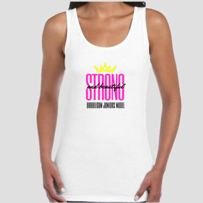 Bubblegum Juniors - Strong & Beautiful - GILDAN Womens Slimfit Singlet Thumbnail