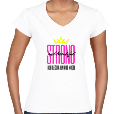 Bubblegum Juniors - Model Tee - GILDAN Womens Slimfit V-neck Tee Thumbnail